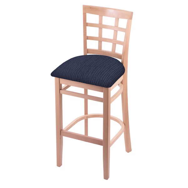 25" Counter Stool, Natural Finish, Graph Anchor Seat